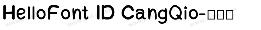 HelloFont ID CangQio字体转换
